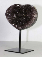 Amethyst Herz Nr. 146 auf Metallstnder