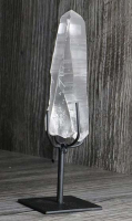 Lemurischer Quarz (Bergkristall) Nr. 32 auf Metallstnder