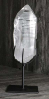 Lemurischer Quarz (Bergkristall) Nr. 29 auf Metallstnder