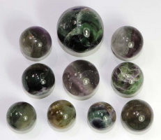 Regenbogen-Fluorit Kugeln Nr. FKSB2 B-Qualitt