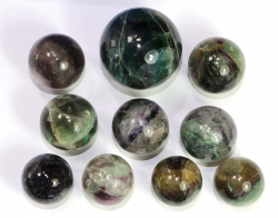 Rainbow Fluorite Balls (Spheres) No. FKSB4 B-Quality