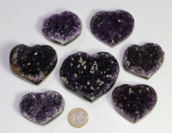 Amethyst Herzen klein Set Nr. 5