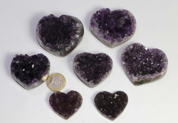 Amethyst Herzen klein Set Nr. 6