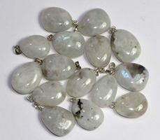 Anh�nger Mondstein blau mit 925er Silber�se B-Qualit�t