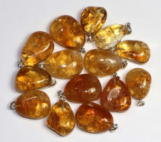 Anhnger Citrin mit 925er Silberse B-Qualitt