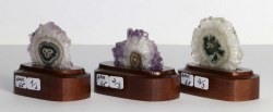 Set Amethystrosen auf Holzsockel Nr. 68