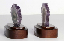 Set Amethystrosen auf Holzsockel Nr. 71