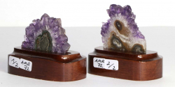 Set Amethystrosen auf Holzsockel Nr. 72