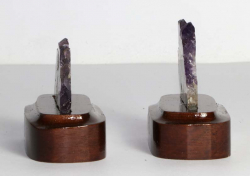 Set Amethystrosen auf Holzsockel Nr. 72