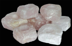 Rosenquarz Teelicht B-Qualit�t