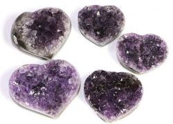 Amethyst Herzen klein Set Nr. 10