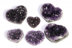Amethyst Herzen klein Set Nr. 11