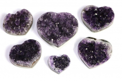 Amethyst Herzen klein Set Nr. 12
