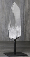 Lemurischer Quarz (Bergkristall) Nr. 33 auf Metallst�nder