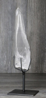 Lemurischer Quarz (Bergkristall) Nr. 35 auf Metallst�nder