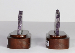 Set Amethystrosen auf Holzsockel Nr. 74