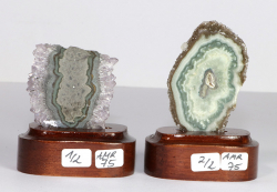 Set Amethystrosen auf Holzsockel Nr. 75