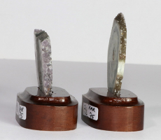 Set Amethystrosen auf Holzsockel Nr. 75