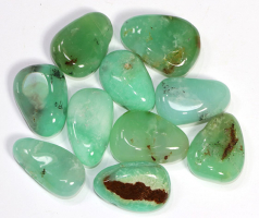 Lochstein Trommelstein Chrysopras B-Qualit�t