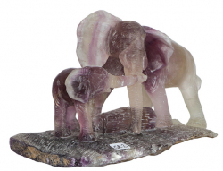 Elefant Fluorit lila Nr. GR2