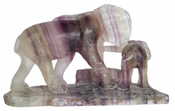 Elefant Fluorit lila Nr. GR2