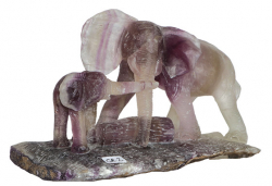 Elefant Fluorit lila Nr. GR2