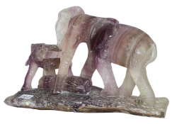 Elefant Fluorit lila Nr. GR2