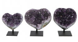 Amethyst Herzen auf Metallst�nder