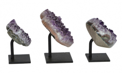Amethyst Herzen auf Metallst�nder