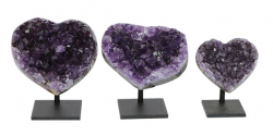 Amethyst Herzen auf Metallst�nder