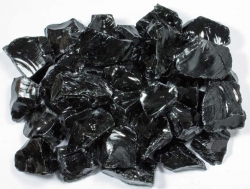 Obsidian schwarz 3 kg Kiste Rohsteine