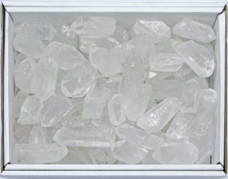 Kiste Bergkristall Spitzen bis 100g