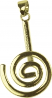Anhnger Donuthalter Spirale fr 20 mm Donuts vergoldet
