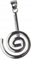 Anhnger Donuthalter Spirale fr 20 mm Donuts versilbert