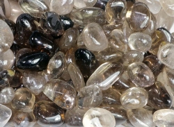 Rauchquarz Trommelsteine Nigeria