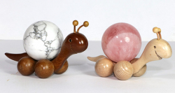 Rolltier Schnecke (Holz) Kugelhalter f�r 40 mm Kugeln