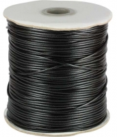 Wax cord 1.5 mm black 180 m