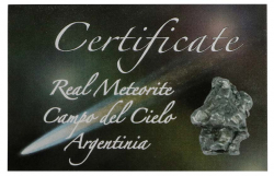 Certificate Meteorites