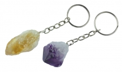 Schlsselanhnger Amethyst & Citrin Kristall