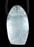 Lochstein Eule 3 cm Bergkristall