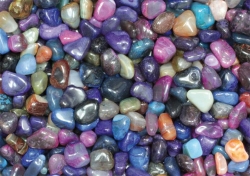 Agate bariole (color) B-qualit pierres roules, Brsil