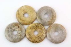 Donut 40 mm Koralle versteinert B-Qualitt