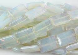 Strang Opalith (Opalglas) Rechteck 13x18 mm (10 Stck)