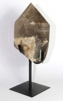 Rauchquarz Nr. 7 auf Metallstnder