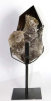 Rauchquarz Nr. 9 auf Metallstnder