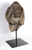 Rauchquarz Nr. 7 auf Metallstnder