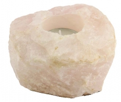 Rosenquarz Teelicht B-Qualität