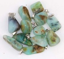 Anhnger Andenopal blau mit 925er Silberse