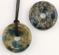 Donut 40 mm K2 (Azurite in granite) B-Quality