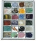 Kiste mit 24 Mineralien - groe Mineraliensammlung